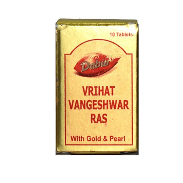 Dabur Vrihat Vangeshwar Ras 10 tablet with Gold & Pearl combo of 3 packs
