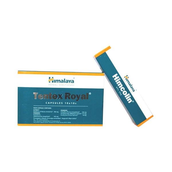 Himalaya Himcolin Gel 4 Pcs of 30gm and Tentex Royal Combo Of 100 Capsules