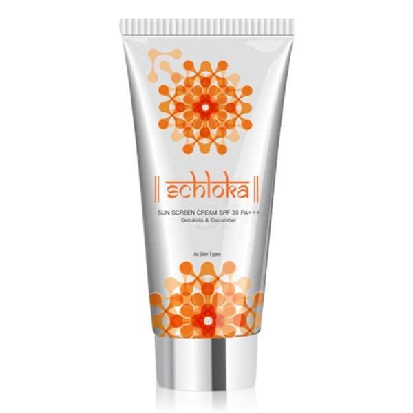 SCHLOKA SUN SCREEN CREAM SPF 30 PA+++ WITH GOTUKOLA & CUCUMBER