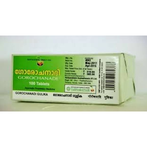 Vaidyaratnam Gorochanadi 100 Tablets