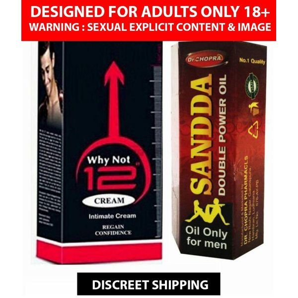 Why Not 12 Cream & Sanda (Male Organ Developer) Oil 15 ml Pack of 2