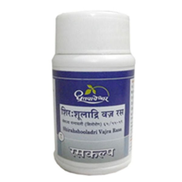 Dhootapapeshwar Shirahshooladri Vajra Rasa 30 Tablets