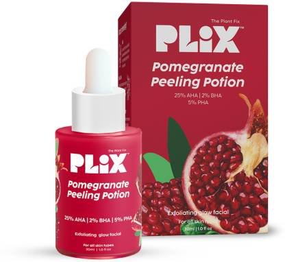 Pomegranate 25% AHA+ 2% BHA+ 5% PHA Exfoliating Peeling Potion For Glowing Skin | At-Home Facial | Plix Life