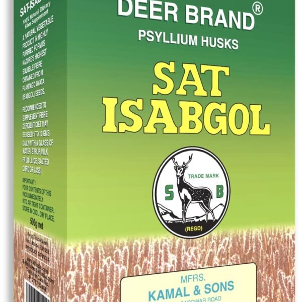 Buy Sat-Isabgol Powder Hiran Brand 500gm Natural Fiber Supplement for Digestion