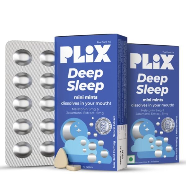 Deep Sleep Melatonin Oral Dissolving Mini Mints To Get Sleep in 30 Minutes | Plix Life