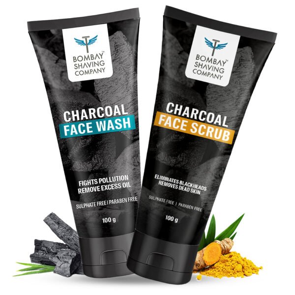 Charcoal Face Wash & Scrub Combo| Bombay Shaving