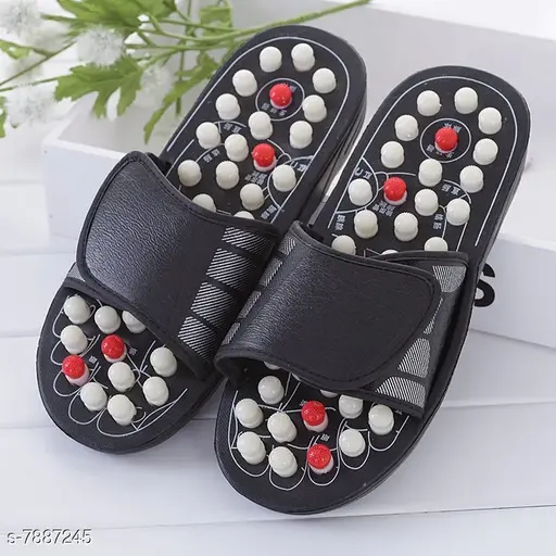 Eastern Club Acupressure and Magnetic Therapy Accu Paduka Slippers for Full Body Blood Circulation Natural Leg Foot Massager Slippers (SIZE-6)