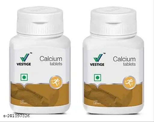 Vestige Calcium Tablets for Bone Health - 100 Tabs (Pack of 2)