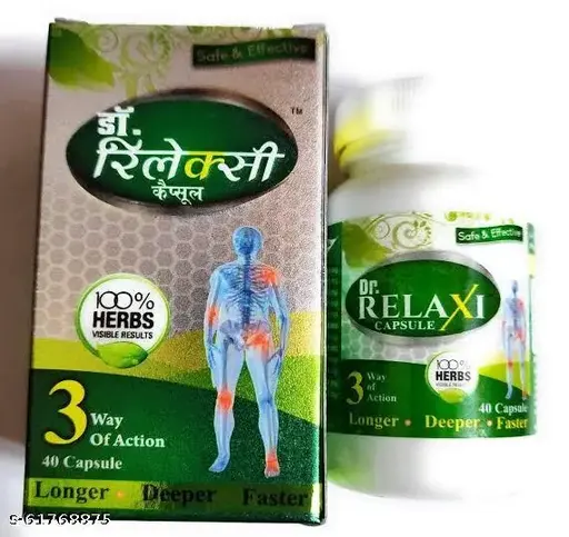 DR Relaxi HERBALS CAPSULES (AYURVEDIC) FOR JOINT PAIN - Pack of 3