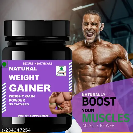 Natural Weight Gainer | Body Gain Muscle | Ayurvedic Product | Body Strength Energy | 30 Capsule | Pack of 1