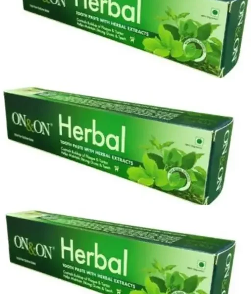 On&On Herbal Tooth Paste With Herbal Extracts 450 Gms (pack of 3)