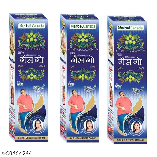 Herbal Canada Gas Go | Pack of 3 | Helpful in gas, constipation, indigestion, nausea -500ML