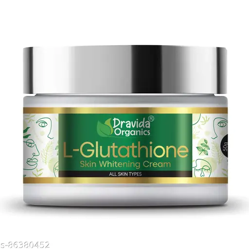 Dravida Organics L- Glutathione Cream for Skin Whitening, Anti Ageing and Glass Skin - 50g