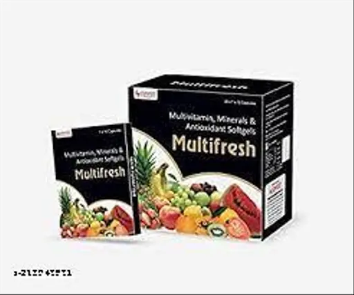 MULTIFRESH Multivitamin- Multiminerals 10 Softgel Capsules pack of ( 4*10 ) 40 sofgels ) (4x 10 Capsules)