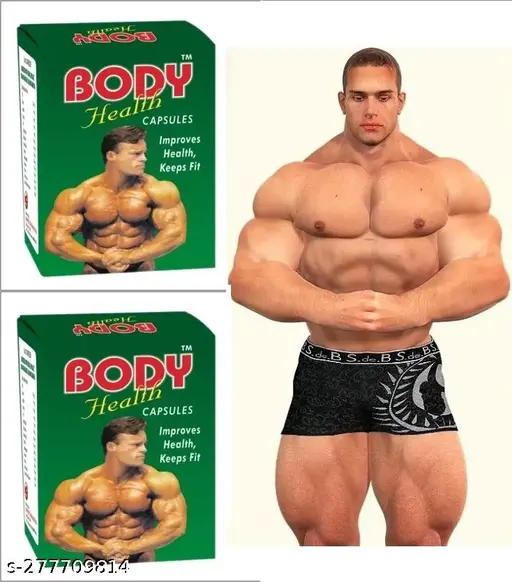 BODY HEALTH Extra Health Capsule Pack of 2 Total 60 Capsule for Body Shape Gain, Muscles Gain, Body Size Increase, Weight Gain, Perfect Look Herbal Ayurvedic Product No any side effects for Boys Girls (After 16 Years Old)