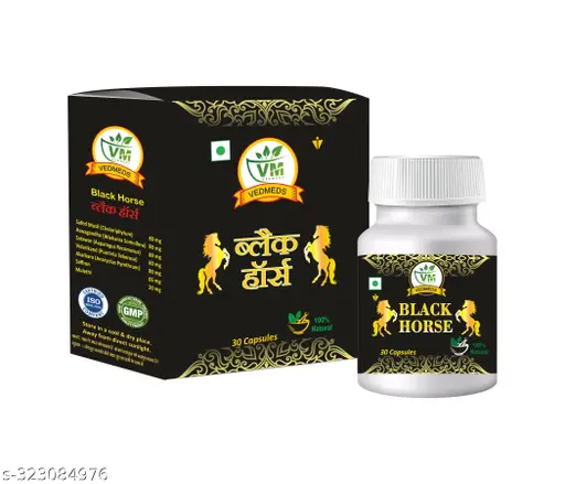 VEDMEDS Black Horse Men Capsule-Sexual Desire Ayurveda Medicine-30 Capsules
