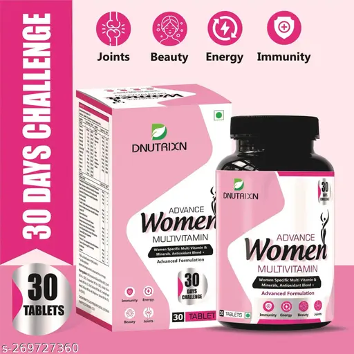 DNUTRIXN Advance Women Multivitamin Tablets -30 For Girls, Ladies | Boost Immunity, Energy, Strength ,Increase Breast Size, Hormonal Balance