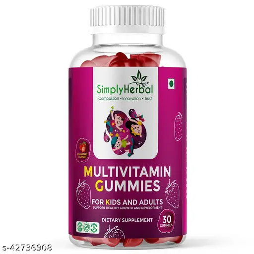 Simply Herbal Multivitamin Gummies For Kids And Adults With 16 Vitamins - 30 Gummies