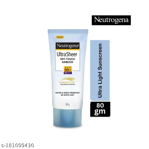 Neutrogena Ultra sheer Sunscreen lotion , SPF 50+, Ultra light, for oily and dry skin, 80gm