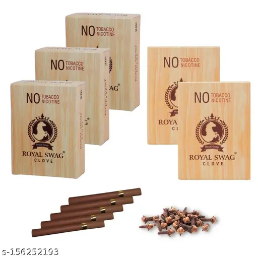 ROYAL SWAG: Ayurvedic Herbal Clove Cigarettes (100 Sticks) - 100% Nicotine-Free