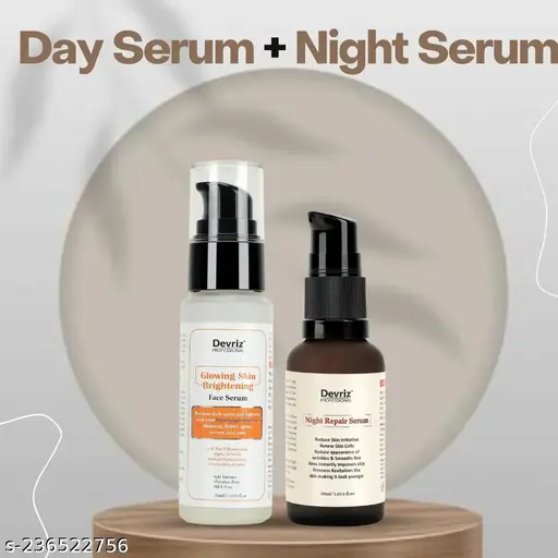 Day Night Serum For Skin Brightening , pimple, dark spots, wrinkles , pigmentation Removal combo pack
