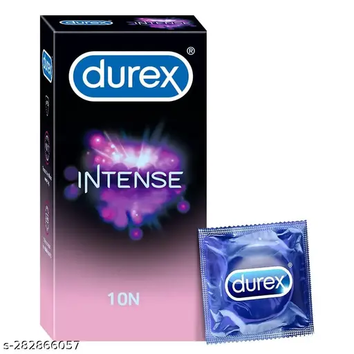 Durex Intense Condoms- 10s | Dotted and Ribbed condom with Desirex gel