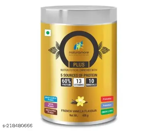 Naturamore Plus French Vanilla Flavour 400g: Indulge in Creamy, Aromatic Delight