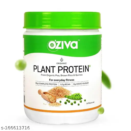 OZiva Organic Plant Protein: Fuel Your Fitness with 30g Pea Isolate, No Sugar, Certified Clean
