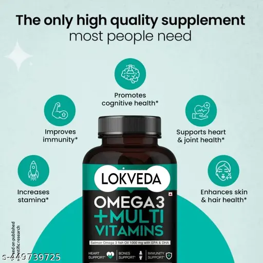 Omega 3 Fish Oil Capsule with Multivitamin: 1000 mg for Optimal Health