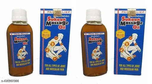 MAHIDA SUKOON MASSAGE OIL BLUE: Ultimate Relief for All Body Pains (100ml x 2)