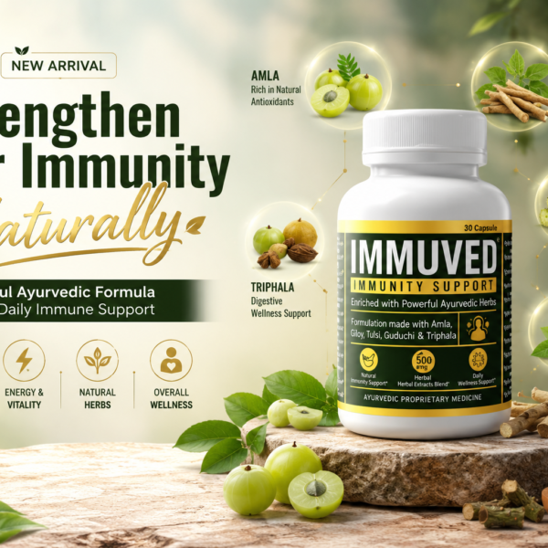 IMMUVED - Ayurvedic Immunity Booster with Amla, Turmeric and Ashwagandha 30 Capsule